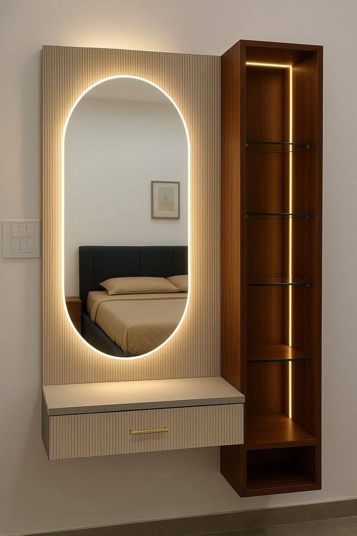 LED Backlit Round Mirror
