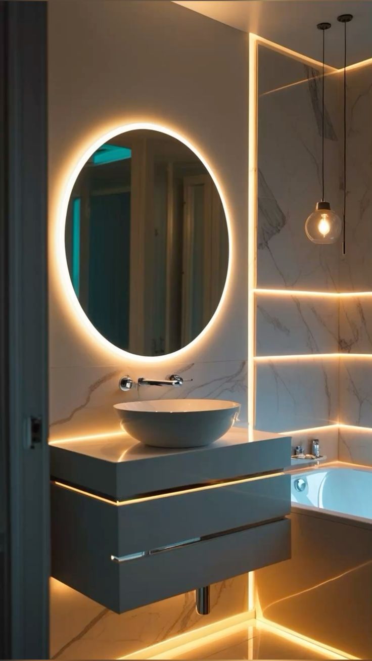 Luxury Vanity Unit with Basin & Mirror